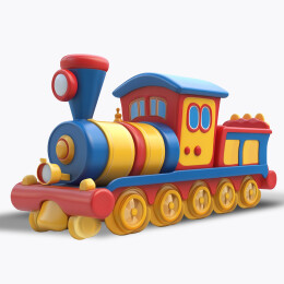 卡通机械蒸汽火车