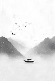 晨雾中的鸟