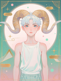 十二星座国风炫彩卡通风格