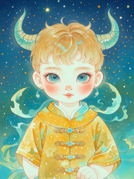 十二星座国风水墨风格