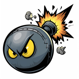 愤怒的炸弹卡通拟人形象