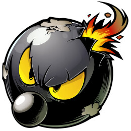 愤怒的炸弹卡通拟人形象