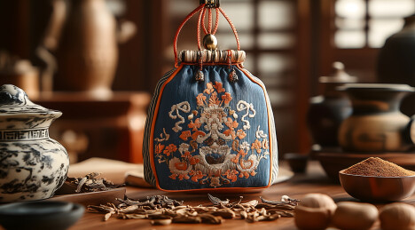 复古香囊中药材