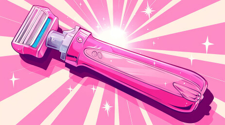 粉色时尚剃须刀