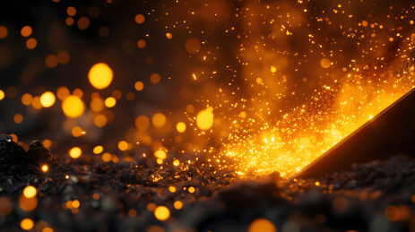 熔炉中的火花四溅