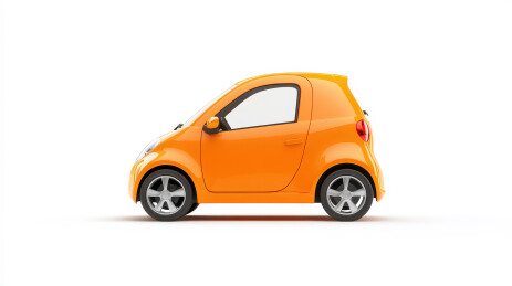 橙色小型电动车