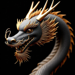 龙首主题的浮雕装饰画