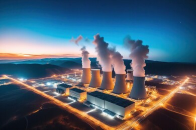 夜幕下的工业景观主题