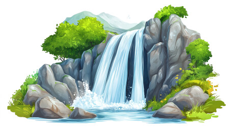 白色背景下的岩石特写镜头