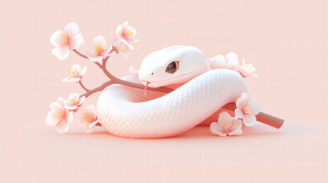 白蛇与樱花