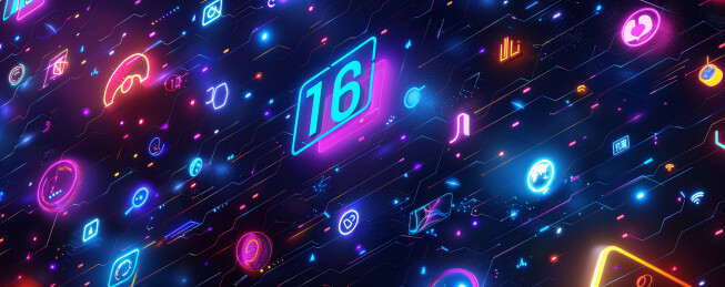 商务科技风动感图标光影背景