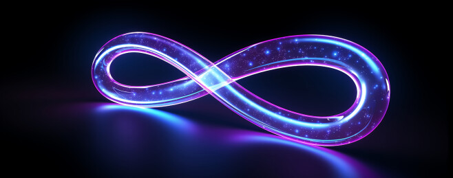 商务科技风蓝紫色无限循环符号背景