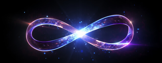 商务科技风蓝紫色无限循环符号背景