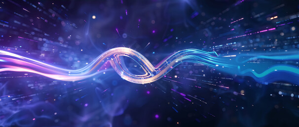 商务科技风蓝紫色无限循环符号背景