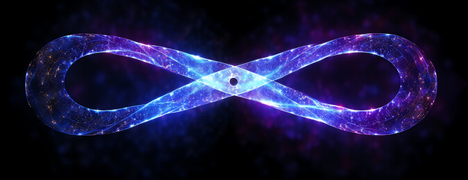 商务科技风蓝紫色无限循环符号背景