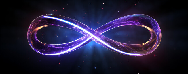 商务科技风蓝紫色无限循环符号背景