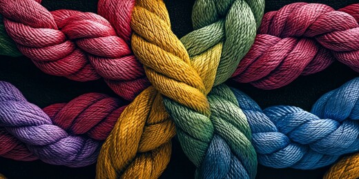 多彩编织绳艺术设计