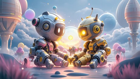 太空机器人浪漫邂逅