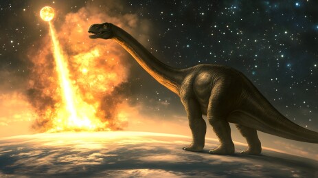 恐龙目睹小行星撞击地球