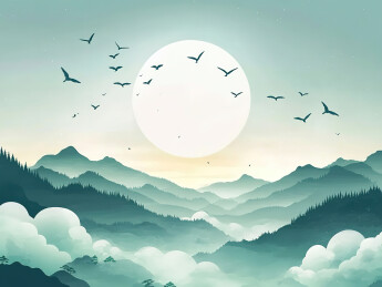 飞翔的鸟在天空中飞翔