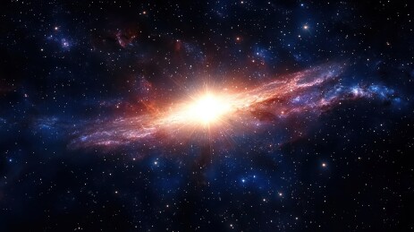 宇宙深处星系爆炸景象