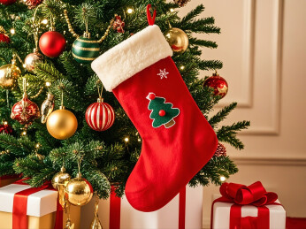 圣诞树圣诞袜子礼物装饰