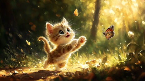 玩耍中的小猫
