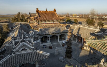 河北省唐山市玉田县净觉寺航拍