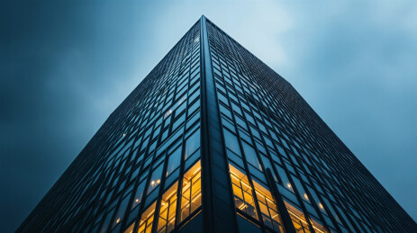 现代城市建筑群夜景