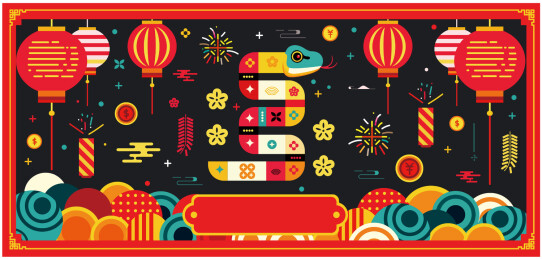 传统的中国蛇年插图矢量2025年