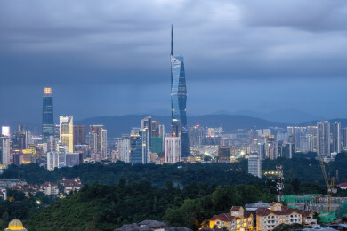 马来西亚吉隆坡城市景观与皇宫壮丽景色