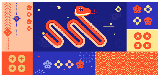 传统的中国蛇年插图矢量2025年