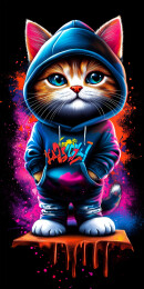 3D风格炫酷的小猫咪
