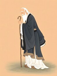 道家哲学家老子画像