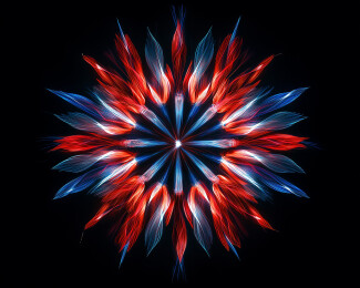 盛开的花朵抽象画面