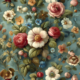 水彩复古油画花卉