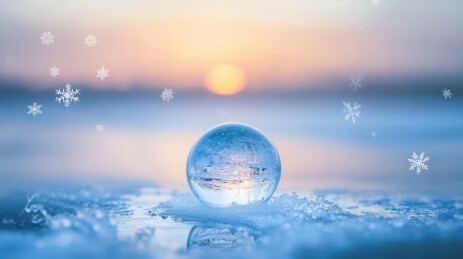 冰雪晶球冬日暖阳
