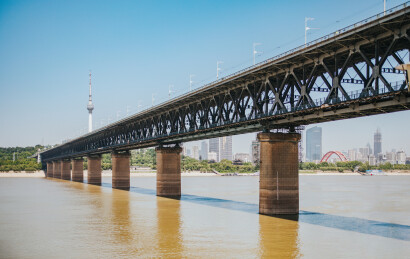 武汉长江大桥与龟山电视塔