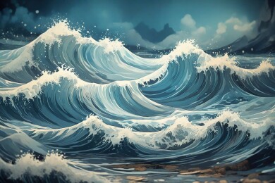 波涛汹涌的海浪