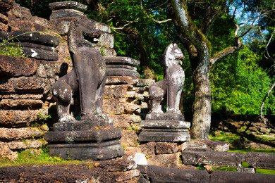 柬埔寨暹粒圣剑寺中的建筑雕塑
