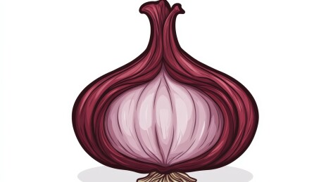 红皮洋葱卡通插画