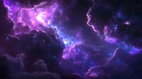 紫色的宇宙星云