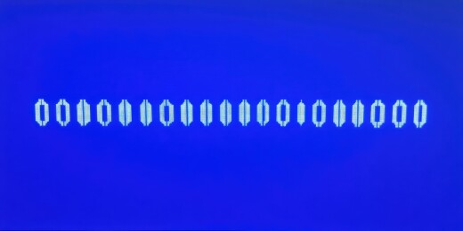 蓝色背景下的数字序列