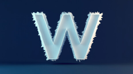 冰冻的字母W