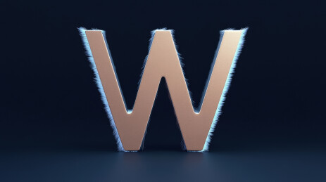 发光的字母W