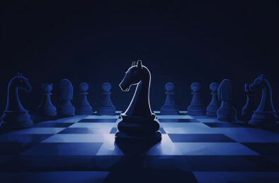 国际棋盘上的马骑士