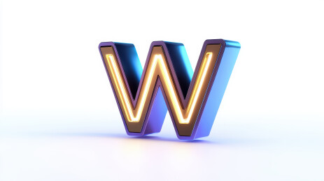 发光的字母W