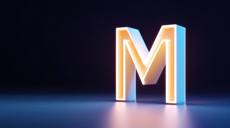 发光的字母M
