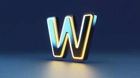 发光的字母W