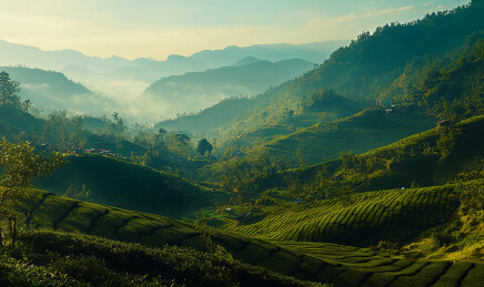 茶山茶叶茶园采摘  